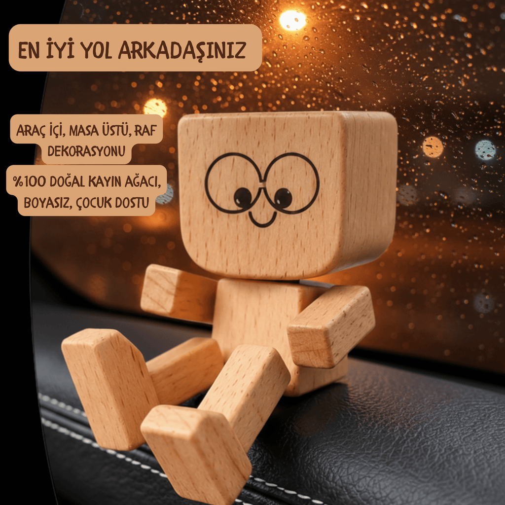 WobblyWood Araç İçi Sallanan Ahşap Figür